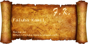 Faluba Kamil névjegykártya